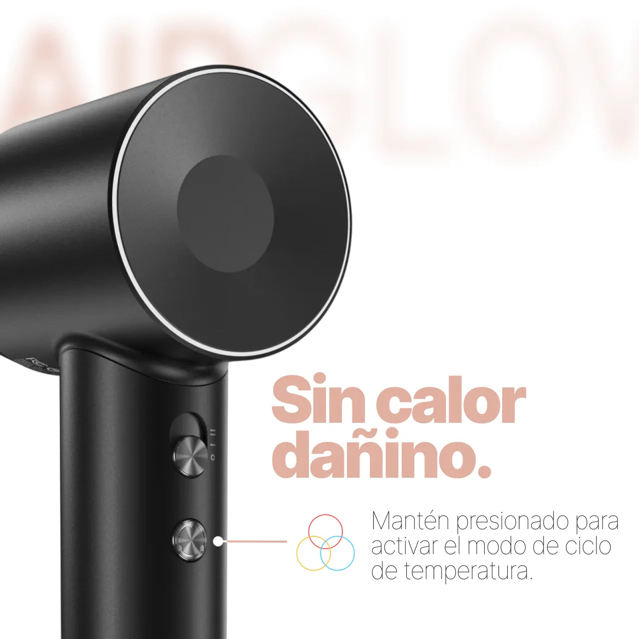 AirGlow™ Secador de Pelo de Alta Velocidad con Tecnología Iónica