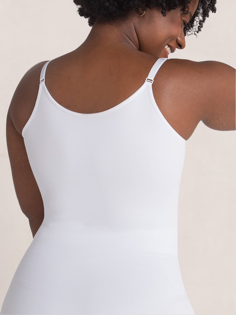 Shapermint Essentials All Day Every Day Scoop Neck Mid-Thigh Bodysuit
