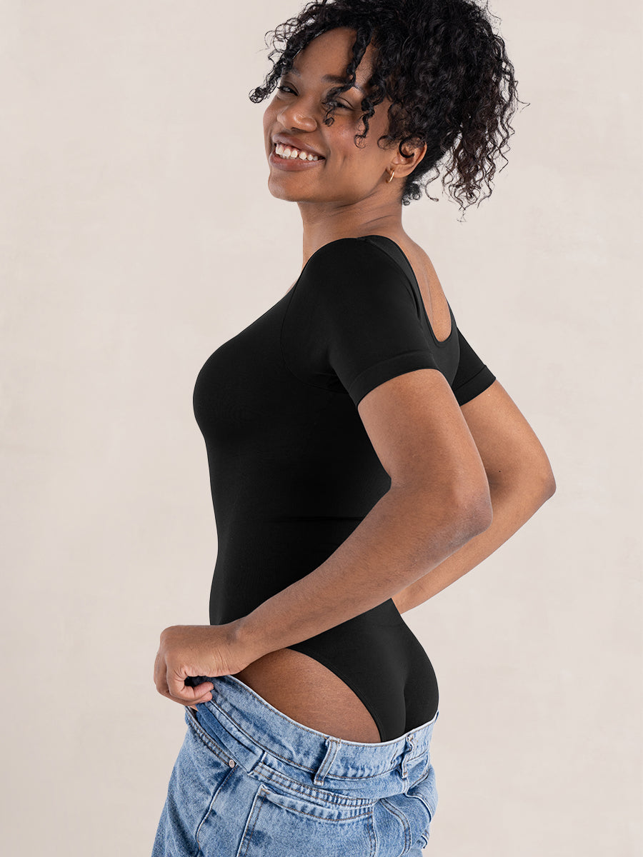 Body Glow Essentials™ de Manga Corta – Efecto Moldeador 360°