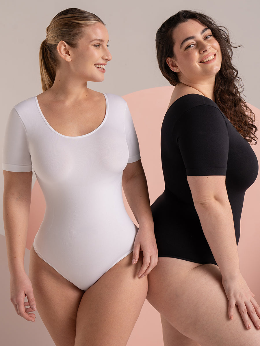 Body Glow Essentials™ de Manga Corta – Efecto Moldeador 360°