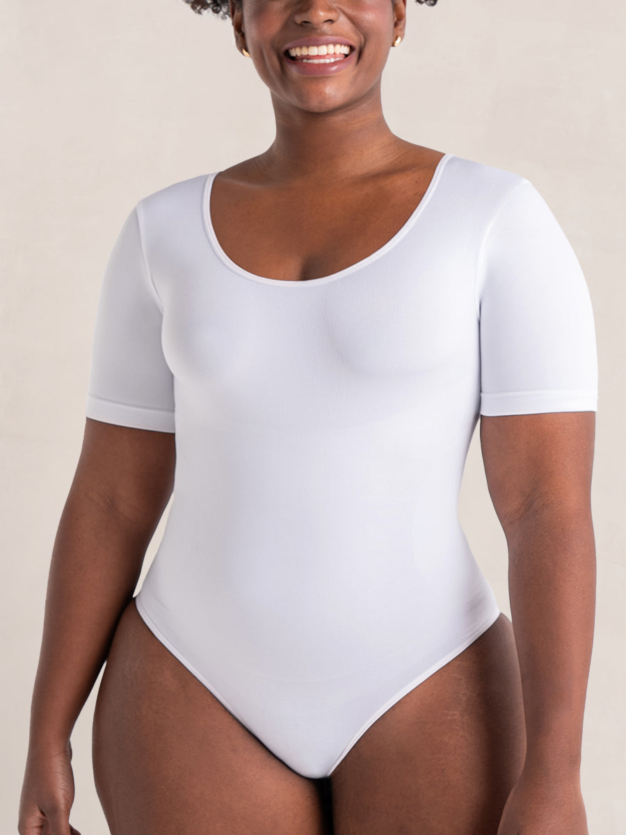 Body Glow Essentials™ de Manga Corta – Efecto Moldeador 360°