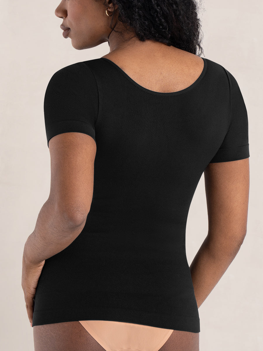 Camiseta Moldeadora Glow Essentials™ de Manga Corta – Suavidad Invisible